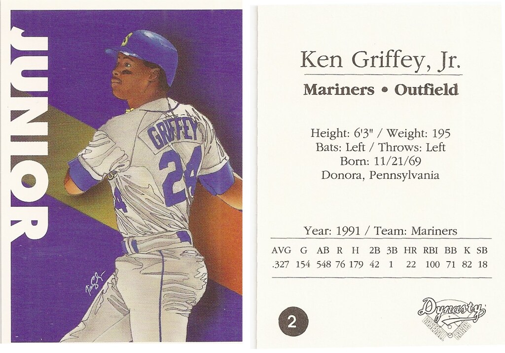1992 Dynasty Baseball Cards - Griffey Jr, Ken