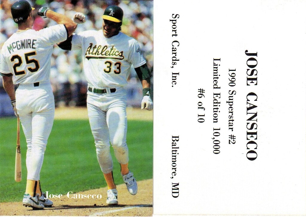 1990 Sports Cards Inc Series 2 - Canseco, Jose