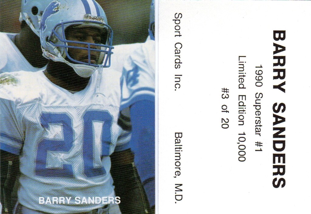 1990 Sports Cards Inc Series 1 - Sanders, Barry
