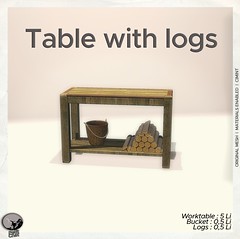 Table with logs : exclusive gift for Shop & Hop Winter event
