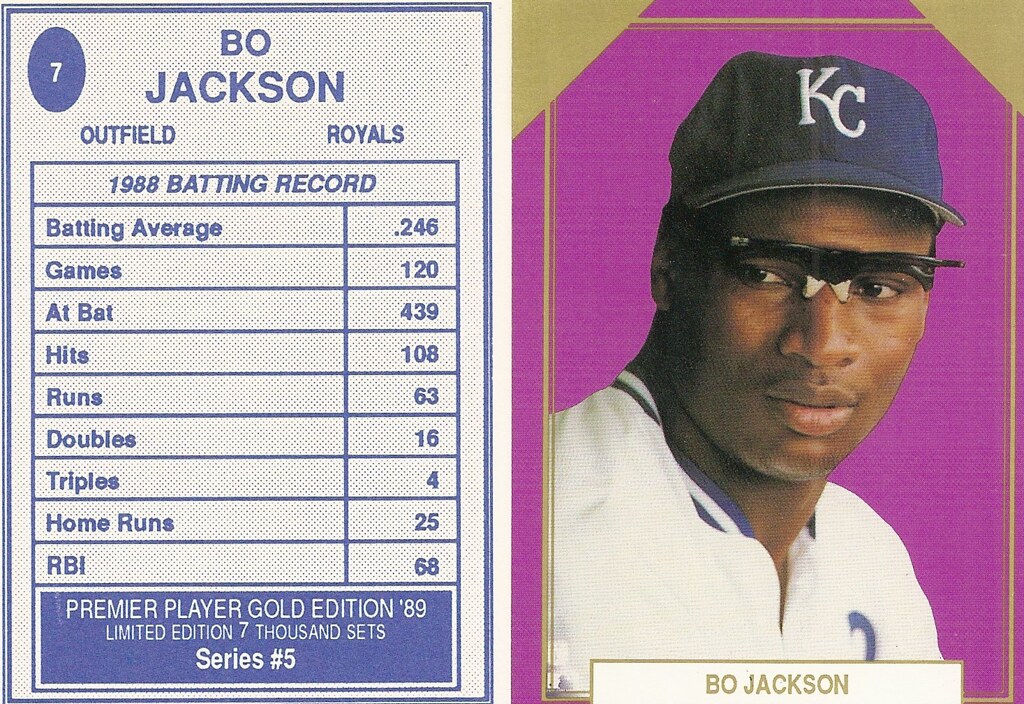 1989 Premier Player Series 5 Gold Edition -Jackson, Bo