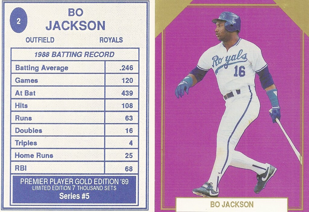 1989 Premier Player Series 5 Gold Edition -Jackson, Bo 2