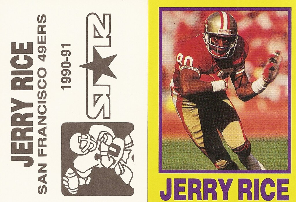 1991 Starz Yellow Football - Rice, Jerry