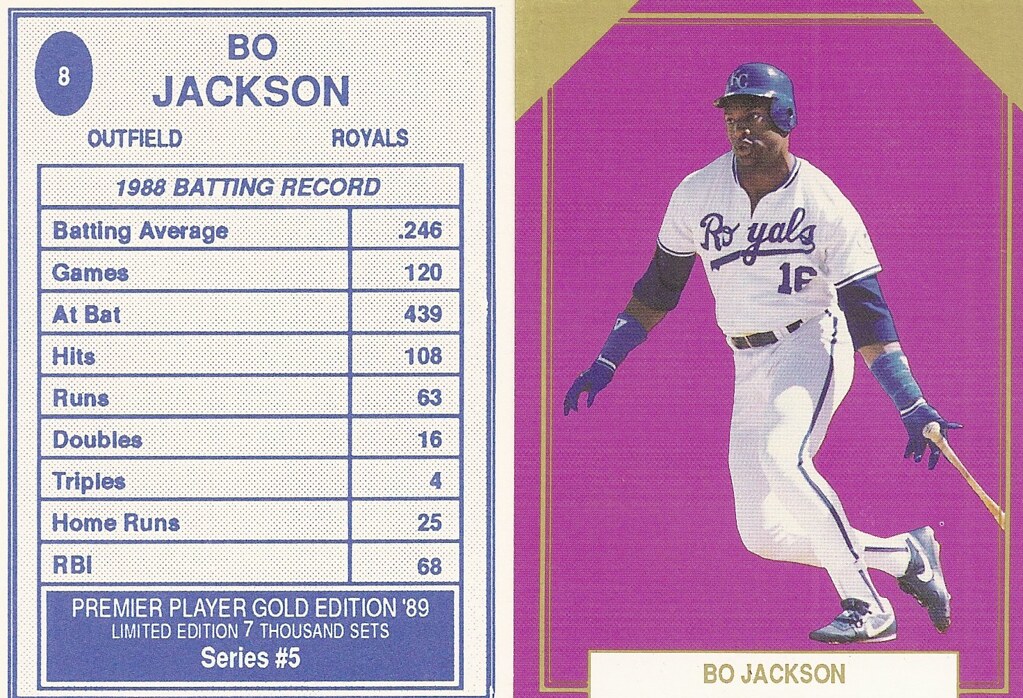 1989 Premier Player Series 5 Gold Edition -Jackson, Bo 8