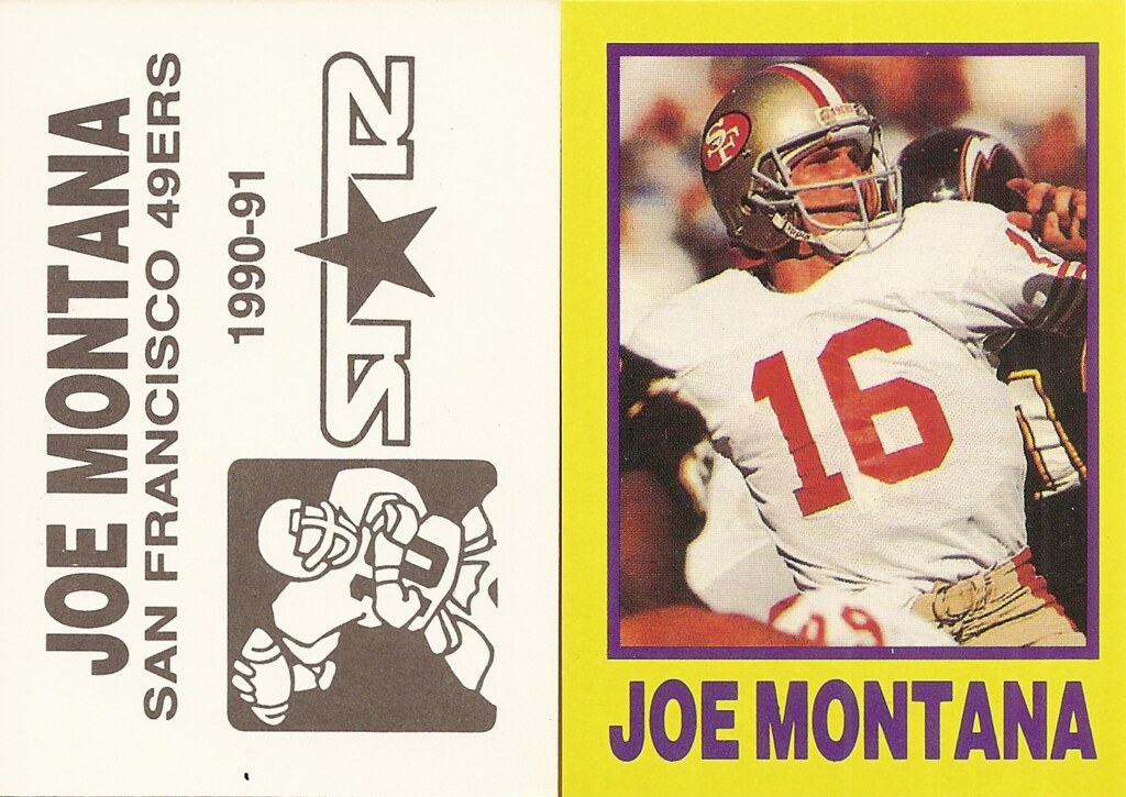 1991 Starz Yellow Football - Montana, Joe (white jersey)