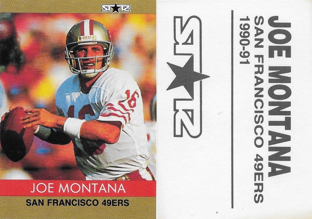 1991 Starz Striped Football - Montana, Joe (white jersey)
