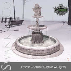 Frozen Cherub Fountain wLights2