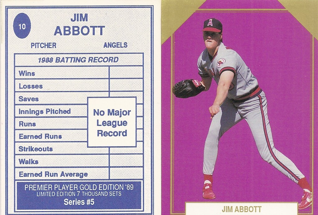 1989 Premier Player Series 5 Gold Edition -Abbott, Jim