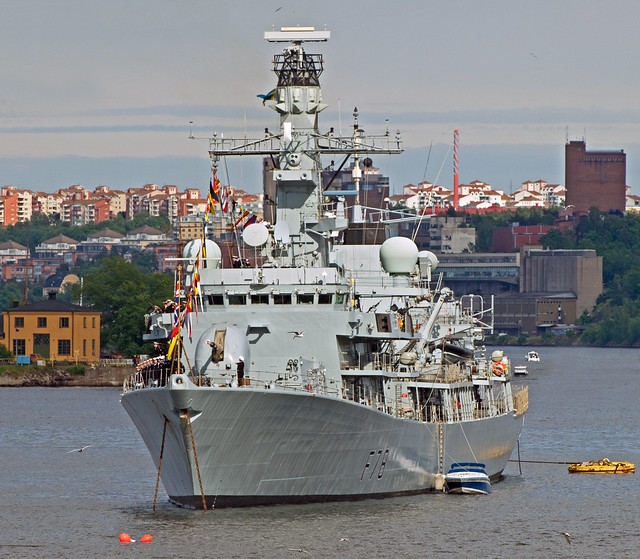 The frigate HMS Kent in Stockholm