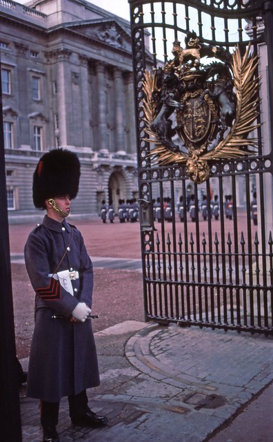 Changing of the guard Buckingham Palace 1979