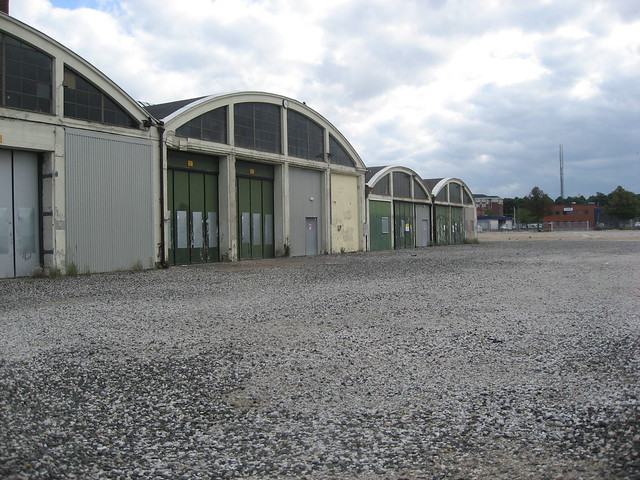 old airfield hangars at Bulltofta (North of Malmö, Sweden) old architecture urban history
