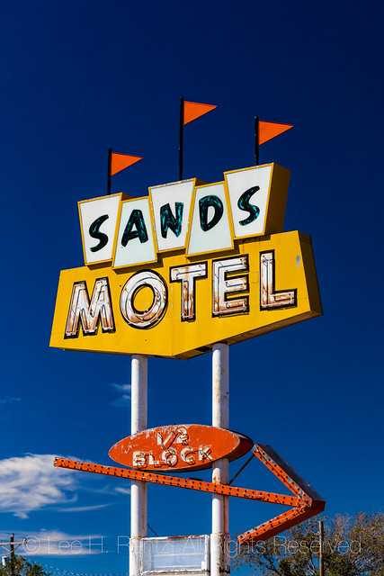 Sands Motel Sign along Route 66