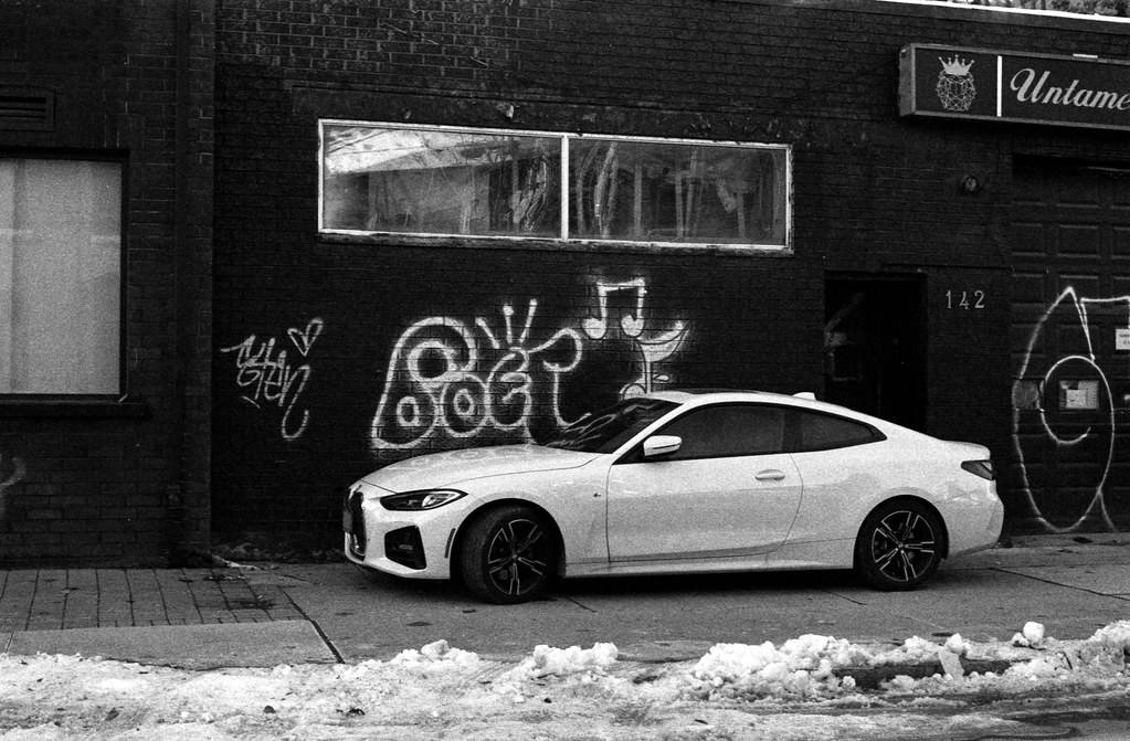 White Bimmer and Wall Tags