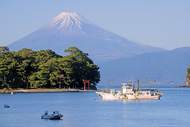 Mt. Fuji from Heda Fishing Port