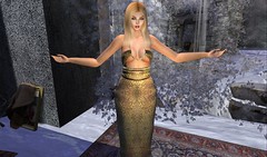 Jumo never disappoints... her clothes are artful and festive - no matter what the time of year ...  and  Gabrielle is a must-have and is an exclusive @ Swank. This sexy bra top with a golden chain and the high-waisted slit skirt is terrific... only at Swa