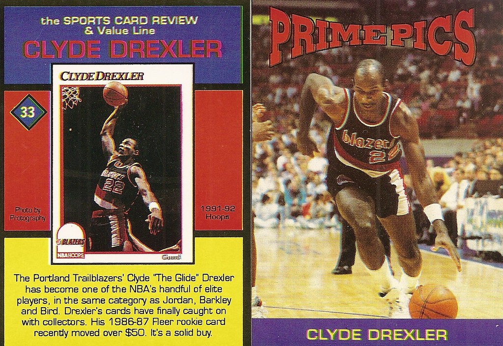 1992 Sports Card Review Prime Pics Magazine Insert - Drexler, Clyde