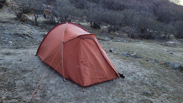 Forclaz MT100 tent at Dzongri