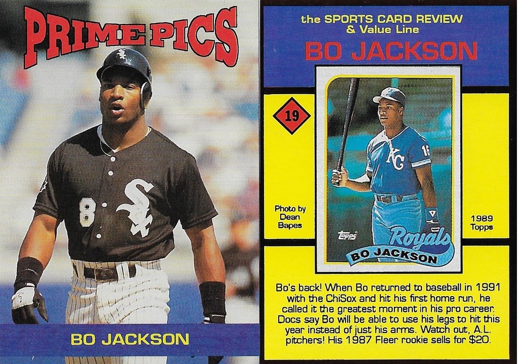 1992 Sports Card Review Prime Pics Magazine Insert - Jackson, Bo