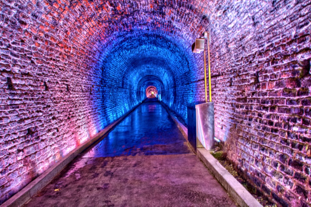 Brockville  Ontario - Canada -  Philips Light Show -  365 days a year - Old Railway Tunnel