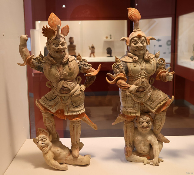 Pair of Tomb Guardians, 618-907 ce, Unknown, Chinese
