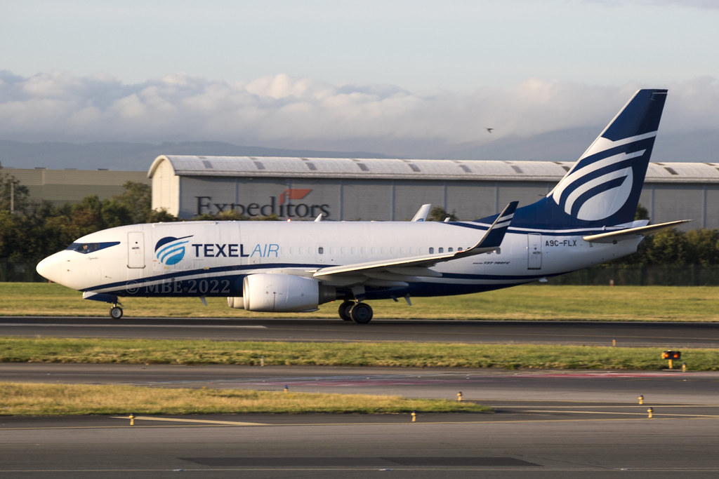 A9C-FLX | Texel Air | Boeing B737-76Q(FC)(WL) | CN 30293 | Built 2004 | DUB/EIDW 31/08/2022 | Combi layout | ex D-ABBN, VQ-BEO