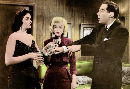 Jane Russell, Marilyn Monroe in Elliott ReidGentlemen Prefer Blondes (1955)