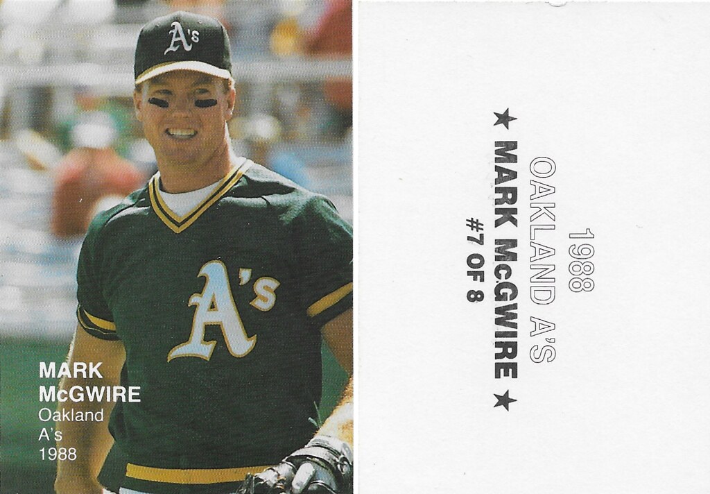 1988 Oakland A's Set of 8 - McGwire, Mark 7