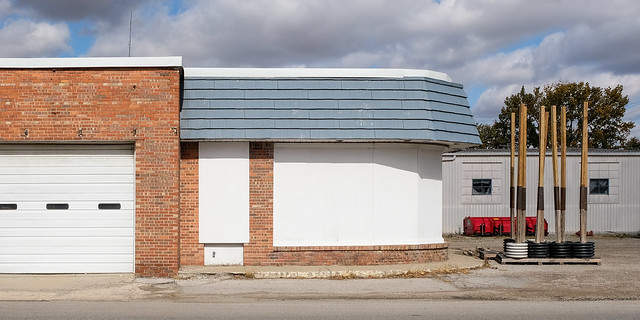 This one takes us back to circa 1955, in the form of a repair garage erected circa that year.