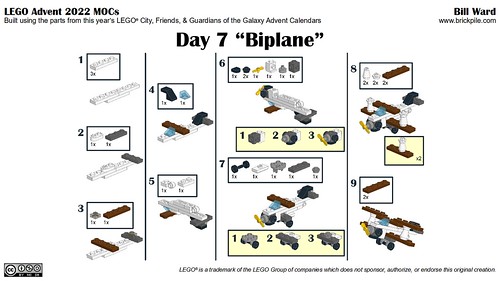 Advent 2022 MOC Day 7: Biplane Instructions