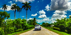 Back on the road, traveling through the flat, alluvial, northern coast of central Cuba on rute to the village of Nela, in Sancti Spiritus province, Cuba, September 2022