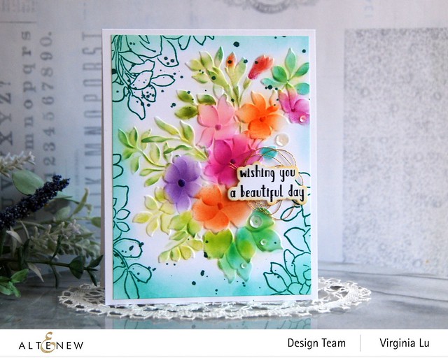 Altenew- Craft Your Life PK-Watercolor Flowers Stamp Set-Die Set-Embossing Folder -001