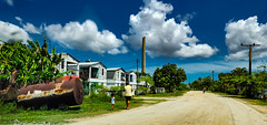 Arriving at the small community, former 'batey' (sugar-mill village)of Nela in northern central Cuba, Sancti Spiritus province, Cuba, September 2022