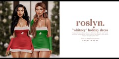 roslyn. “Whitney" Holiday Dress @ FaMESHed X // GIVEAWAY!