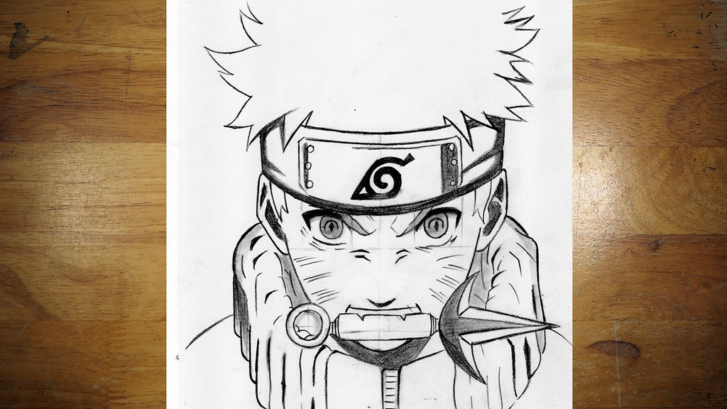 How to draw Naruto Uzumaki, naruto drawing easy