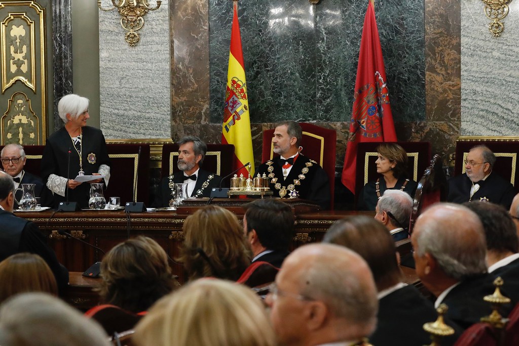FOTOGRAFÍA. MADRID (ESPAÑA), 09.09.2019. El rey Felipe VI junto al presidente del Consejo General del Poder Judicial (CGPJ). Ñ Pueblo (6)