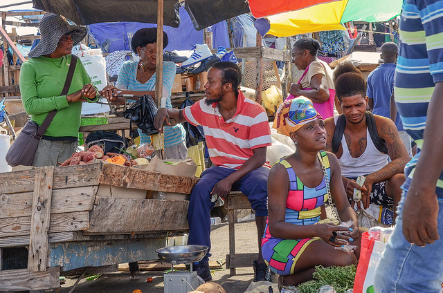 Candid street shot - Coronation market, Kingston, Jamaica