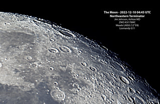 The Moon - 2022-12-10 04:45 UTC - Northeastern Terminator
