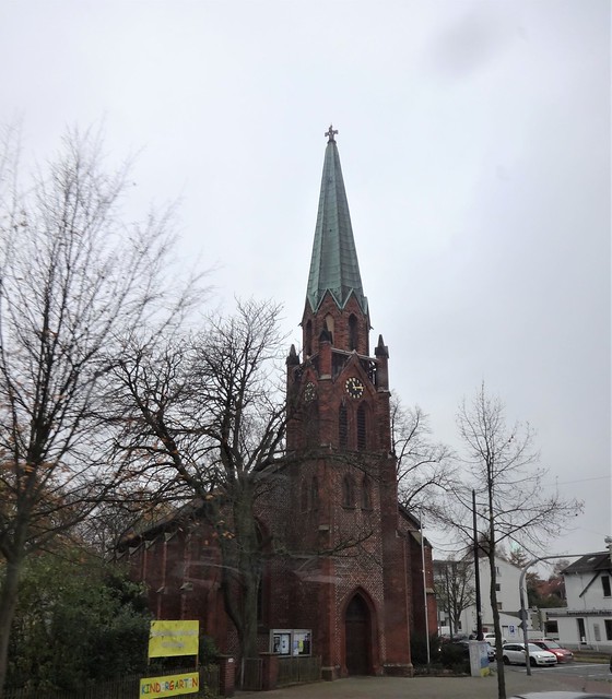 1862 Bremen neogotische evangelische Alt Hasteder Kirche 29mH Bennigsenstraße 7 in 28205 Östliche Vorstadt