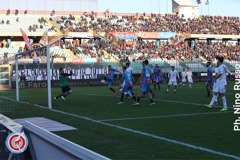 Il goal di Rapisarda che sblocca il match del Massimino