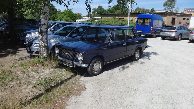 ab 1970 Lizenzproduktion des Fiat 124 Limousine WAS-2101 der Schiguli-Reihe von AwtoWAS in Togliatti Waisenstraße in 03046 Cottbus
