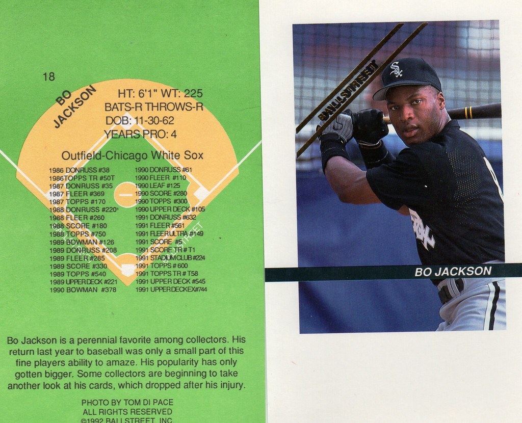 1992 Ballstreet Magazine Insert Oversize - Jackson, Bo (Vol 2 No.2)