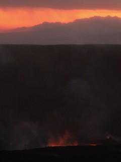 Lava Glow on the Crater Floor