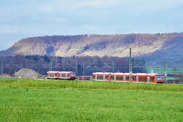 5 RegioShuttle am 8.12.2022 auf der Ammertalbahn.