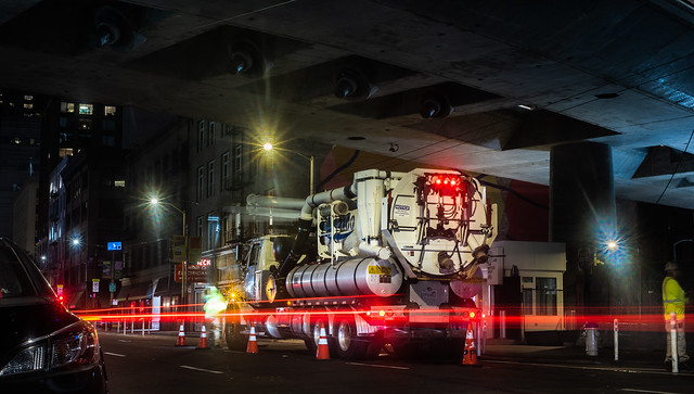 repairing the repair truck