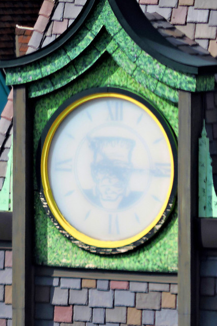 Faded Frankenstein's Monster clock face