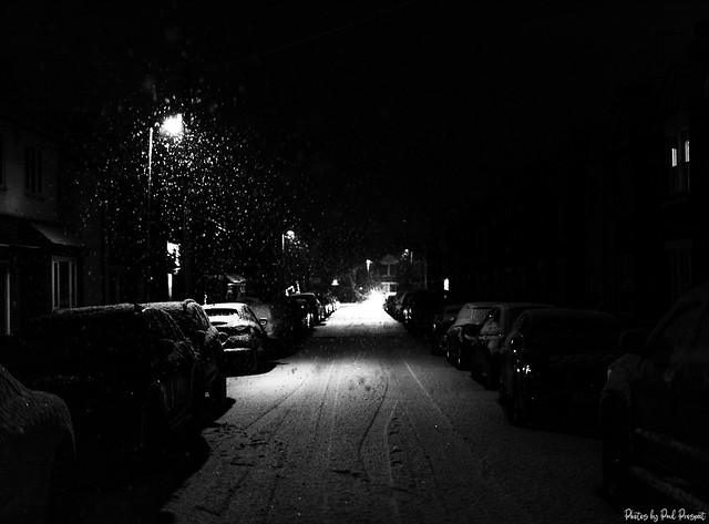 Snow in the dark