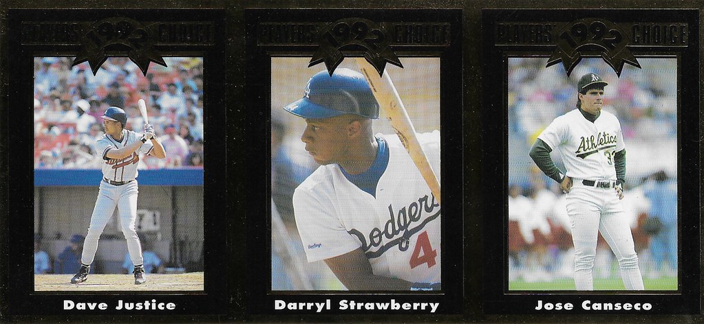 1992 Cartwight Magazine Inserts Strips of 3 (Dave Justice, Darryl Strawberry, Jose Canseco)