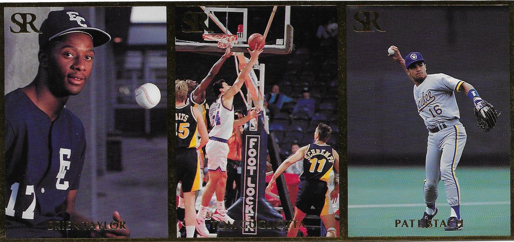 1993 Sports Report Magazine Insert Strip of 3 (Brien Taylor, Tom Gugliotta, Pat Listach)