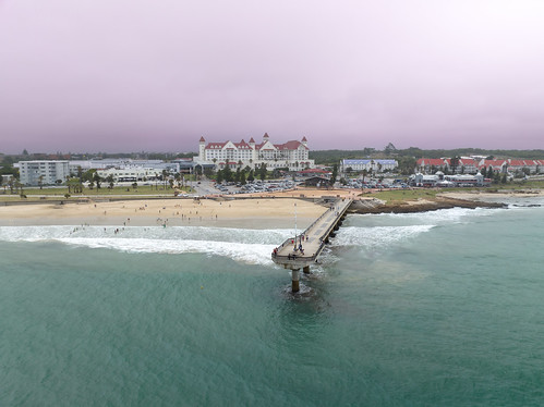 portelizabeth beach ocean nature gqeberha city aerial horizontal pier southafrica