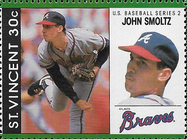1989 St VIncent Stamp Sheet Series 2 - Smoltz, John